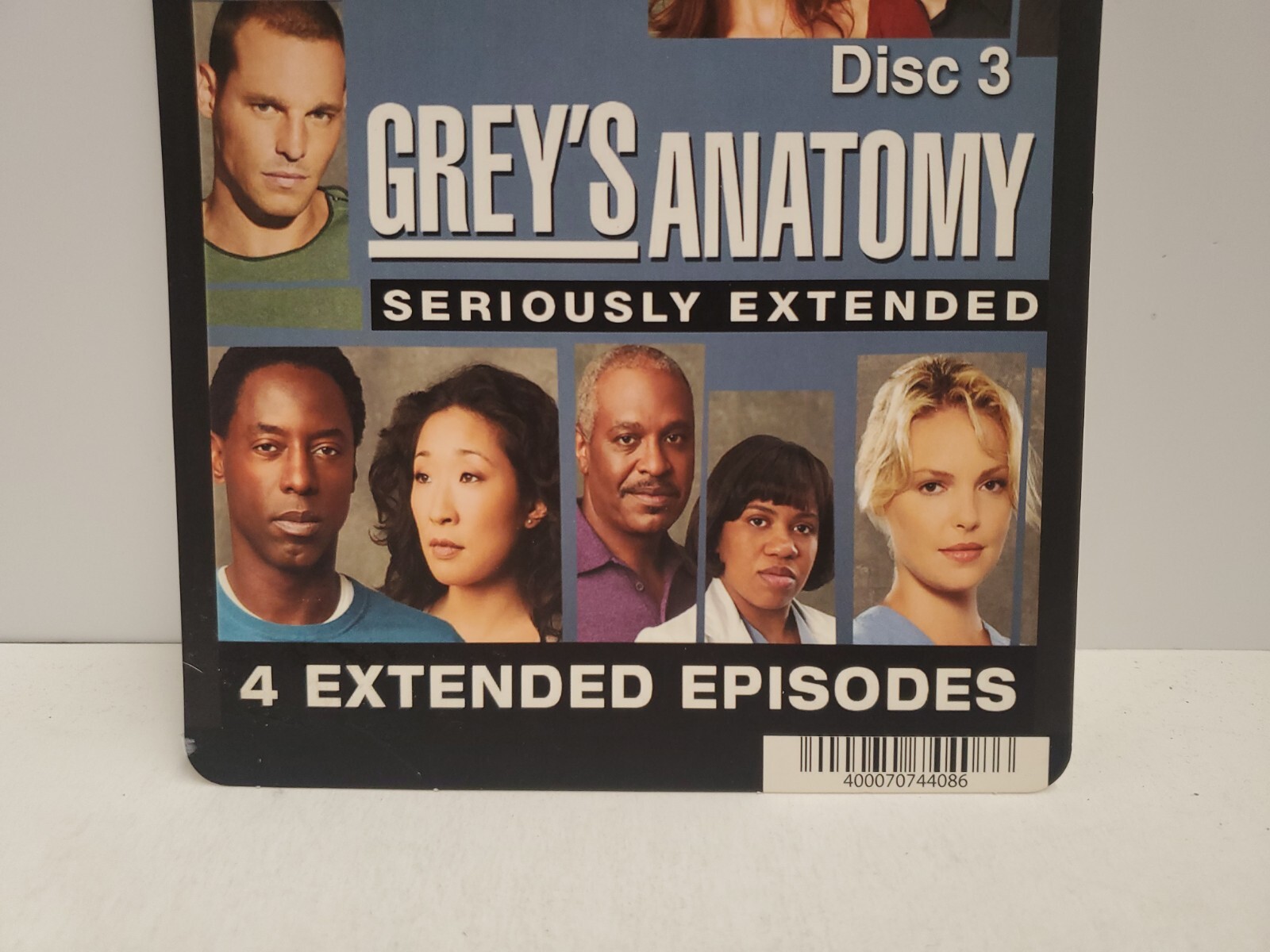 Grey’s Anatomy Season 3 Disc 3 BLOCKBUSTER DVD BACKER CARD ONLY 5.5″X8″