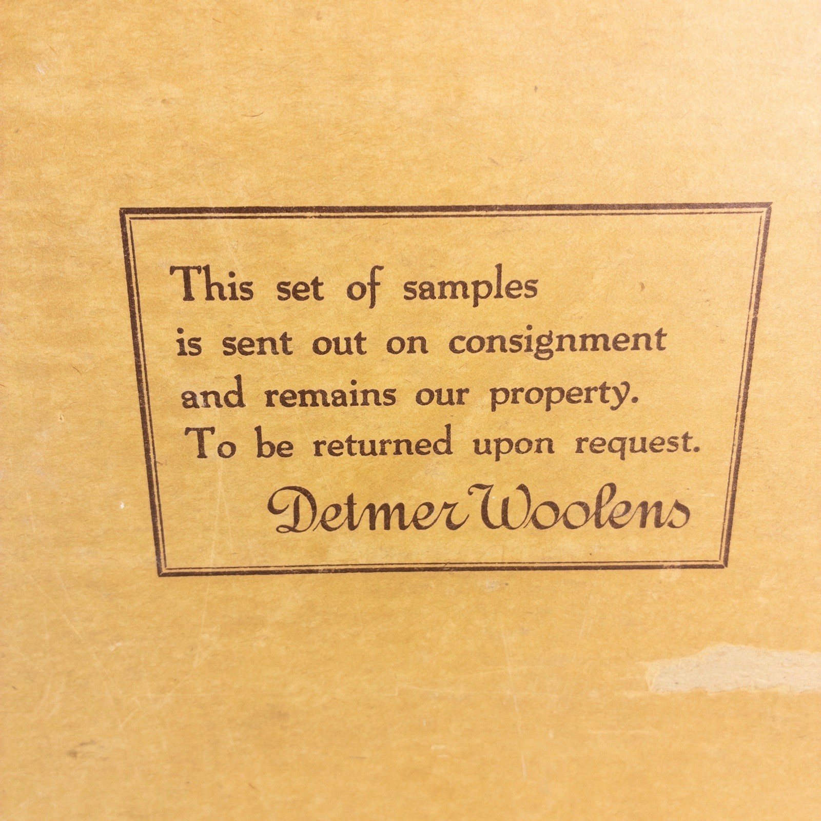 Rare 1930s DETMER WOOLENS Store Display Salesman Box Case US Capitol 27.5″ Vtg