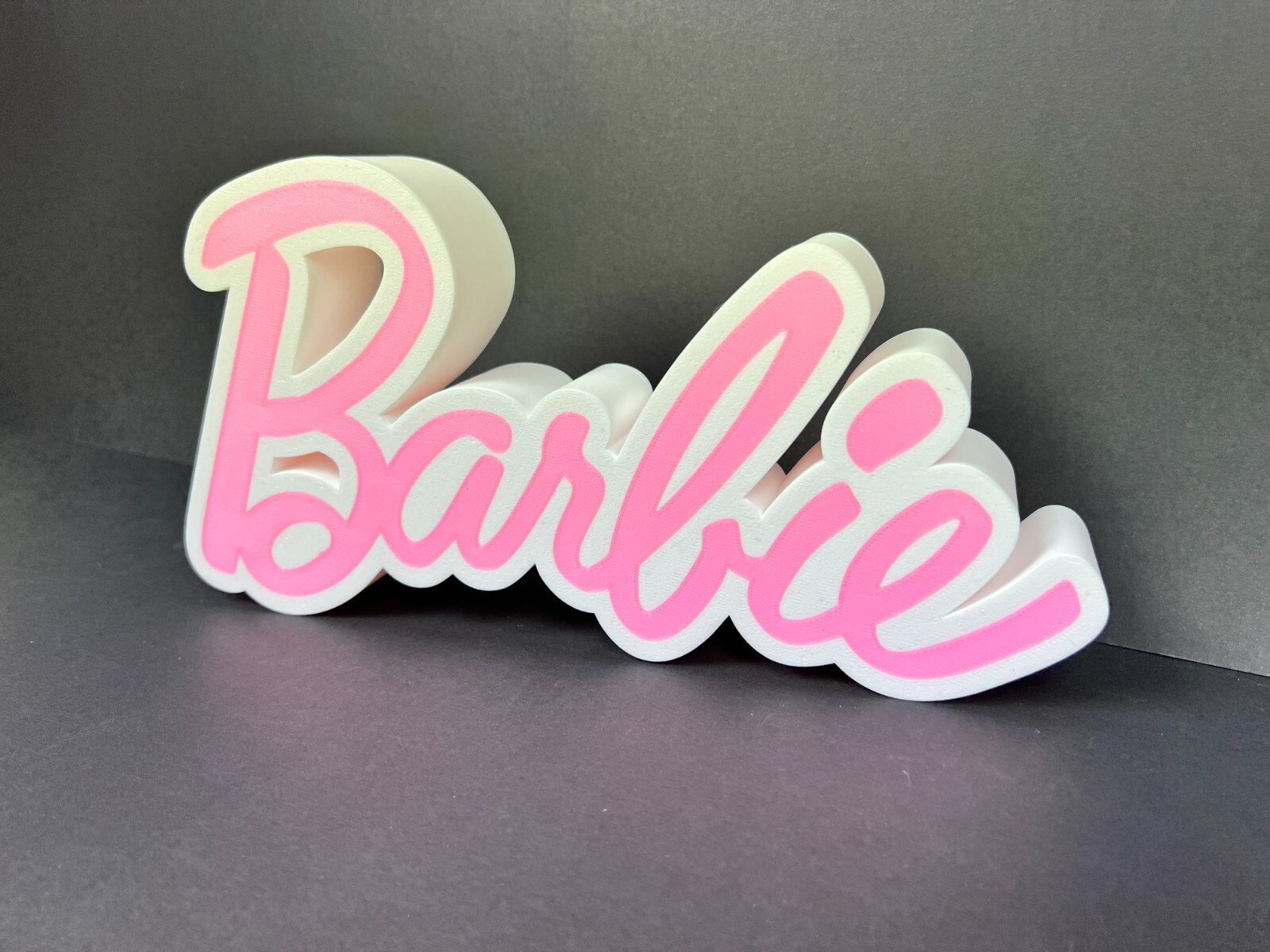 Barbie Insegna BARBIE pink blonde targa luminosa doll lighted sign led logo