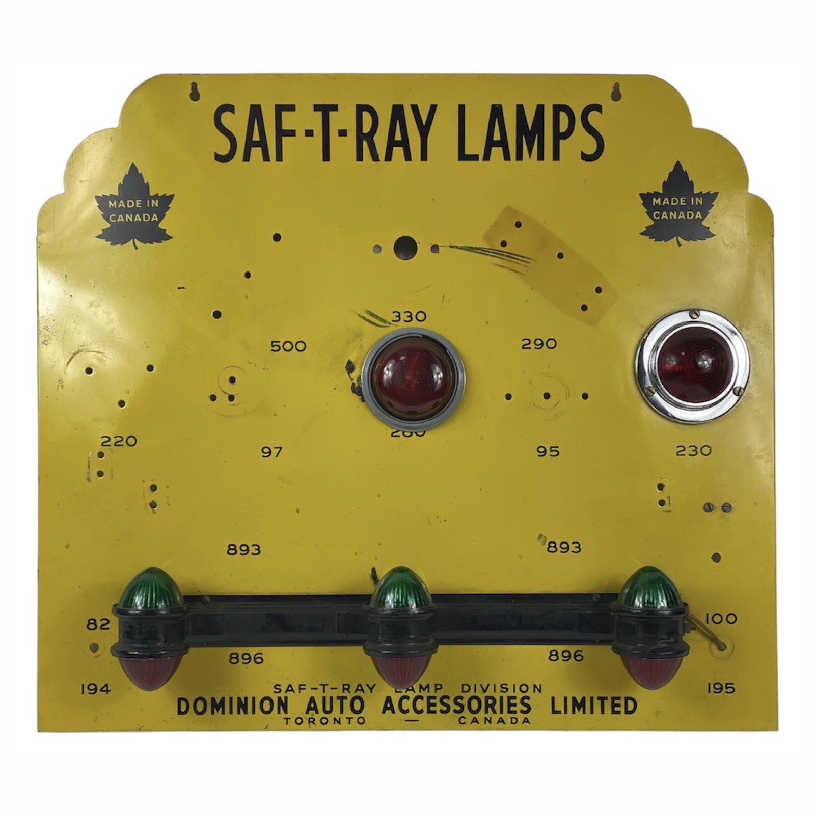 Saf-T-Ray Lamps Store Display (St. Thomas Metal Signs) Dominion Auto Accessories
