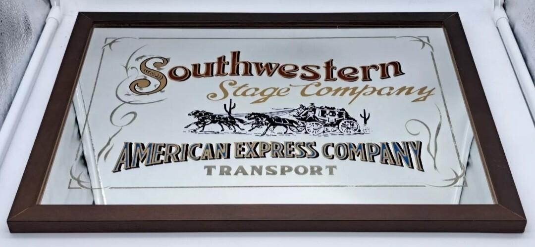 ADVERTISING MIRROR FRAME-SOUTHWESTERN AMERICAN COMPANY TRANSPORT-VINTAGE