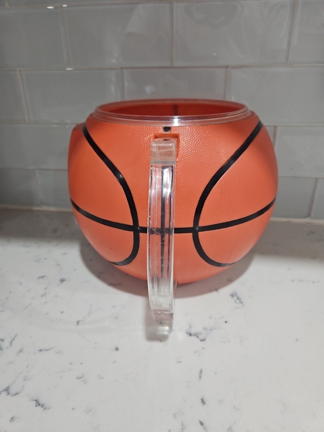 SLIM JIM LARGE PLASTIC BASKETBALL STORE DISPLAY CUP / MUG / BOWL 11″ x 9″ x 8″