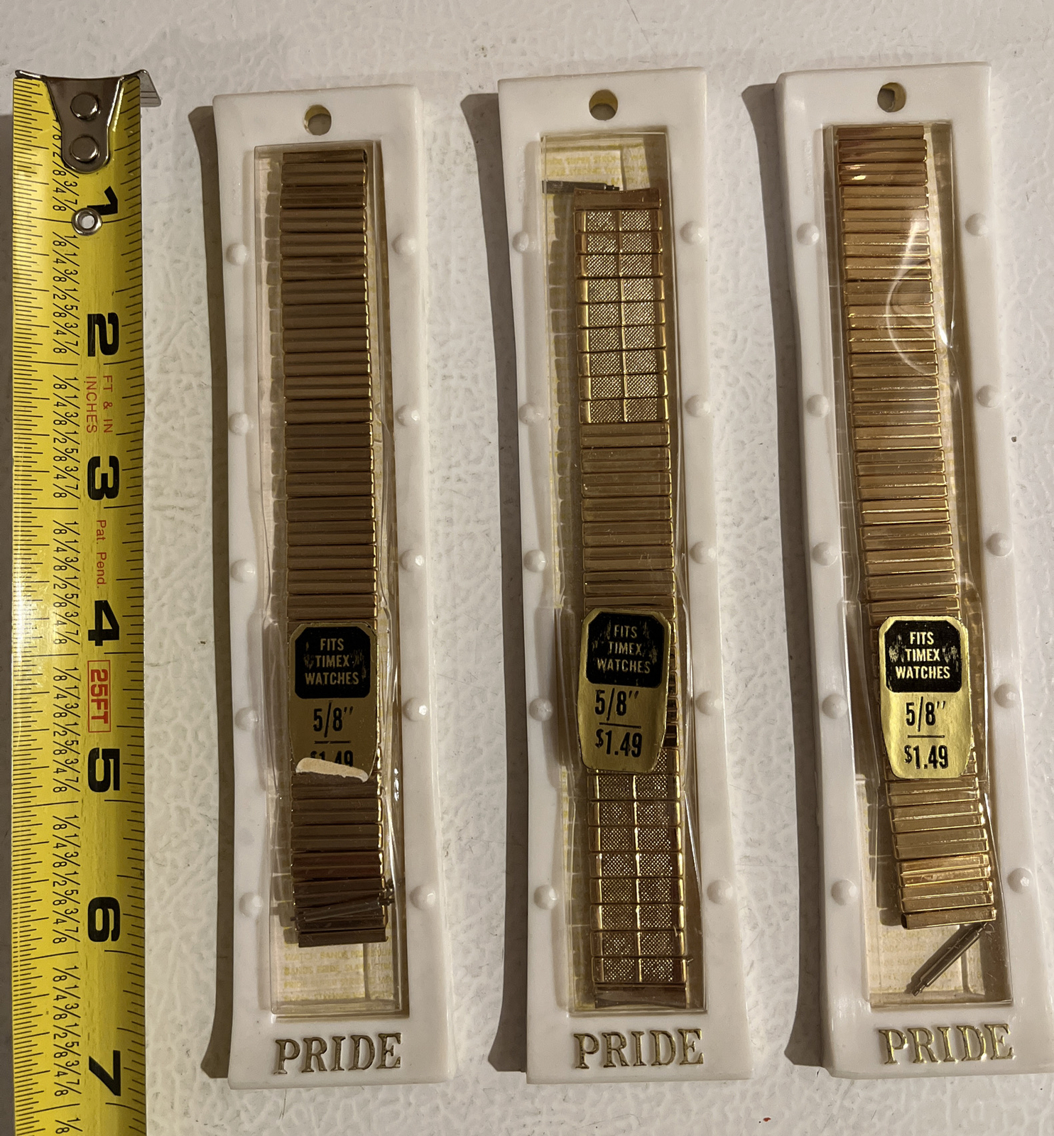 Vintage 1960s Pride Watch Band Counter Display NOS (12) Watch Bands Hong Kong