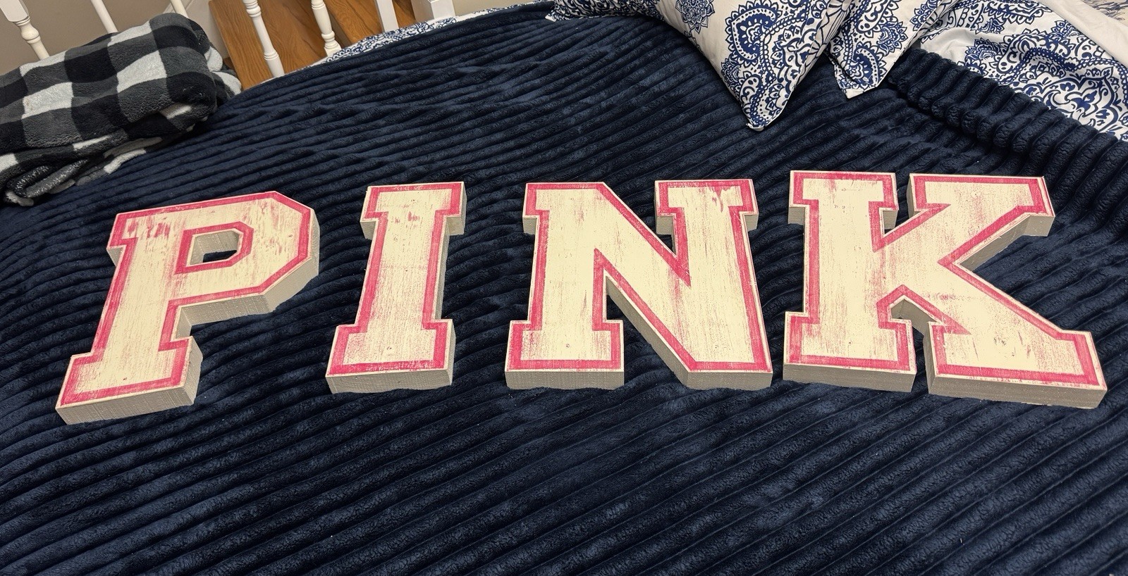 Victoria’s Secret VS PINK Letter PINK Wood Store Display Prop Rare