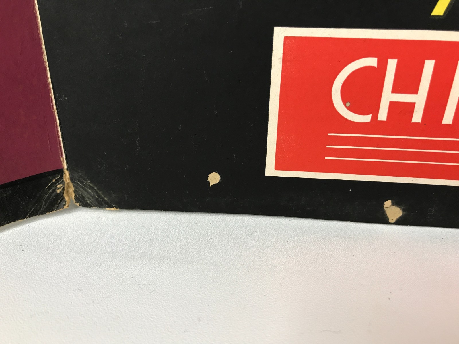 Rare Chicago Paint Works Chief Trifold Cardboard Advertising Sign Store Display