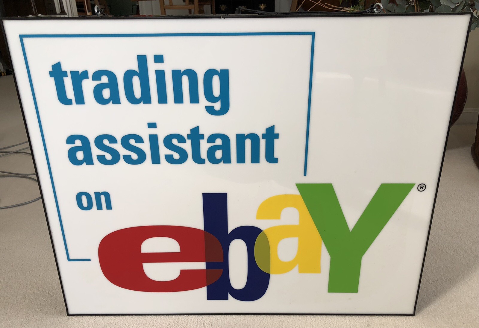Rare eBay Trading Assistant Store 30″ x 24″ x 5-1/4″ Plexiglass Lighted Sign