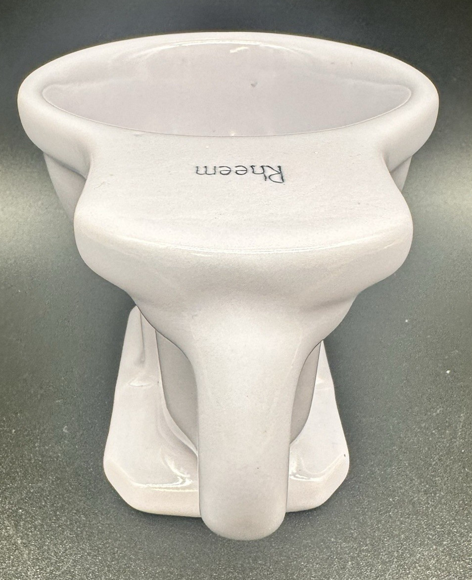Vintage Rheem Salesman Sample Ceramic Toilet 6.75″ long x 4″ tall Coffee Mug Cup