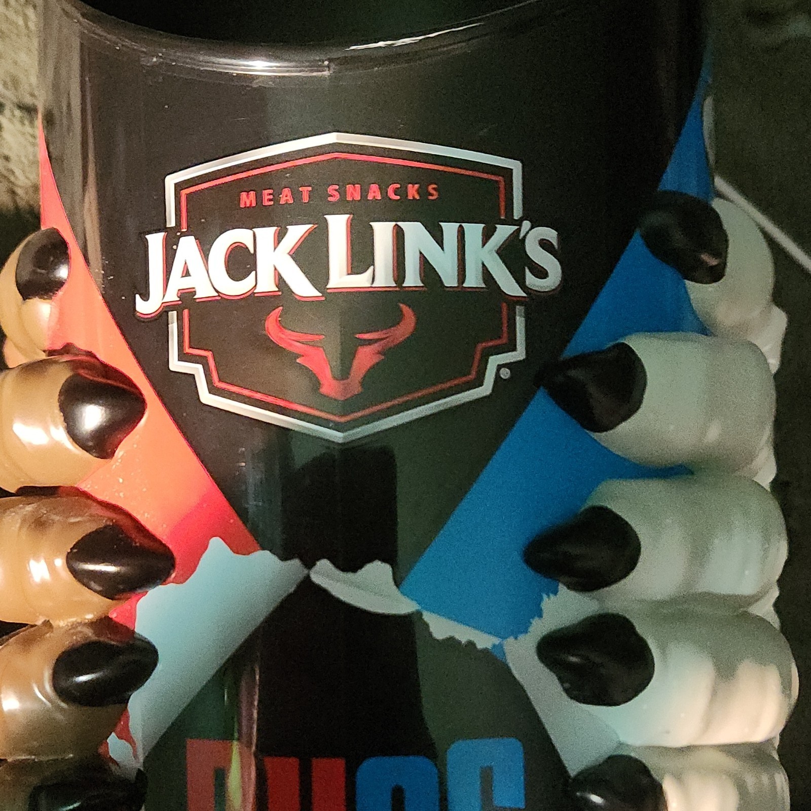 Jack Link’s Meat Snacks DUO Store Display Advertising Prop w/ 3D Claw Hands