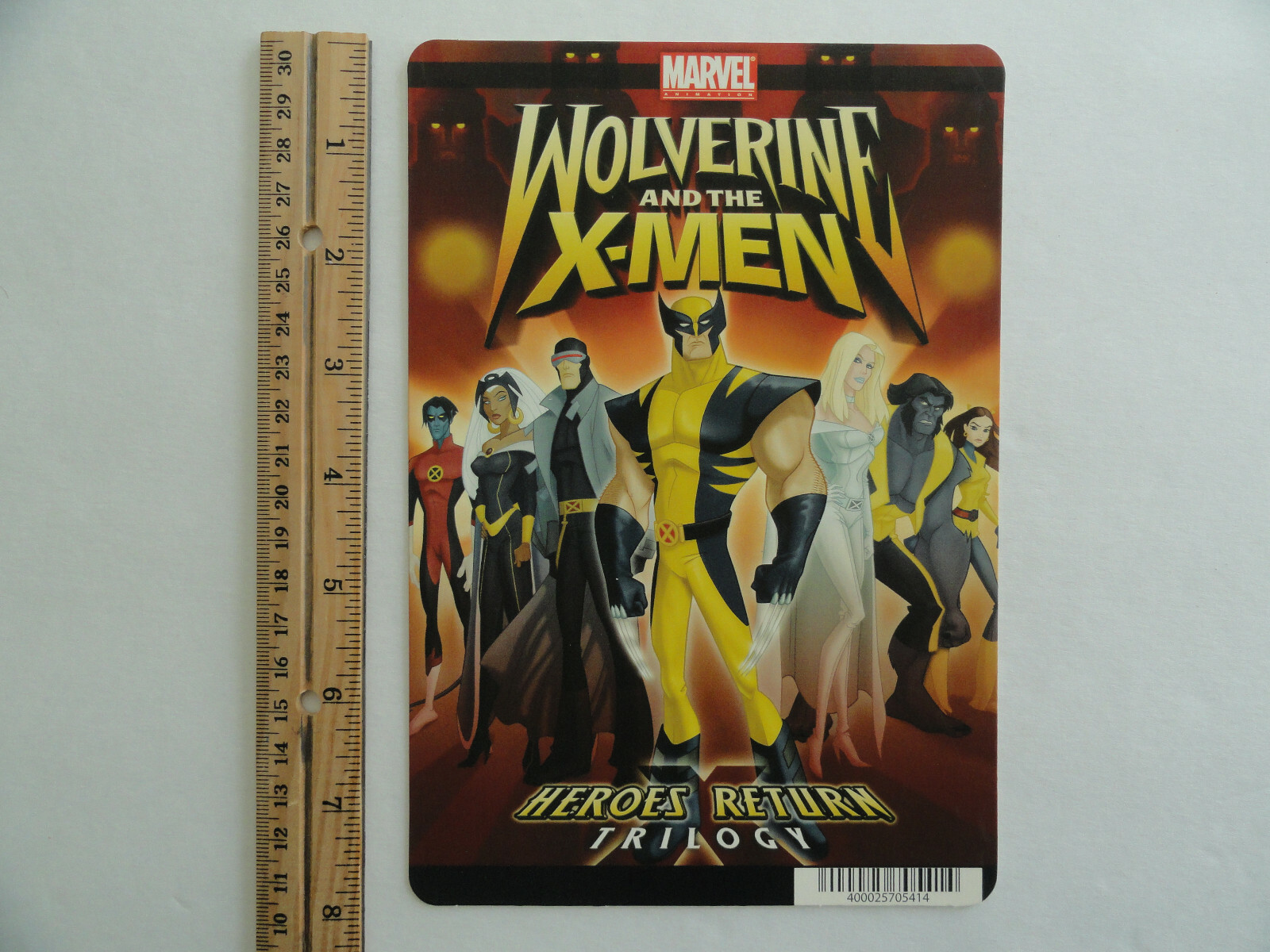 WOLVERINE AND THE X-MEN HEROES RETURN BLOCKBUSTER BACKER CARD 5″X8″ NO MOVIE