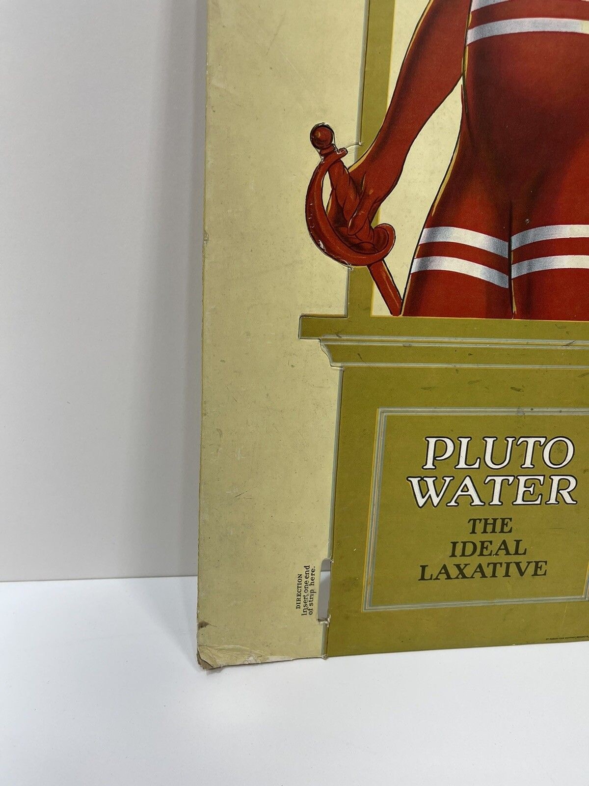 Rare Set Antique Vtg Pluto Water Lithograph Cardboard Signs Store Displays 25”