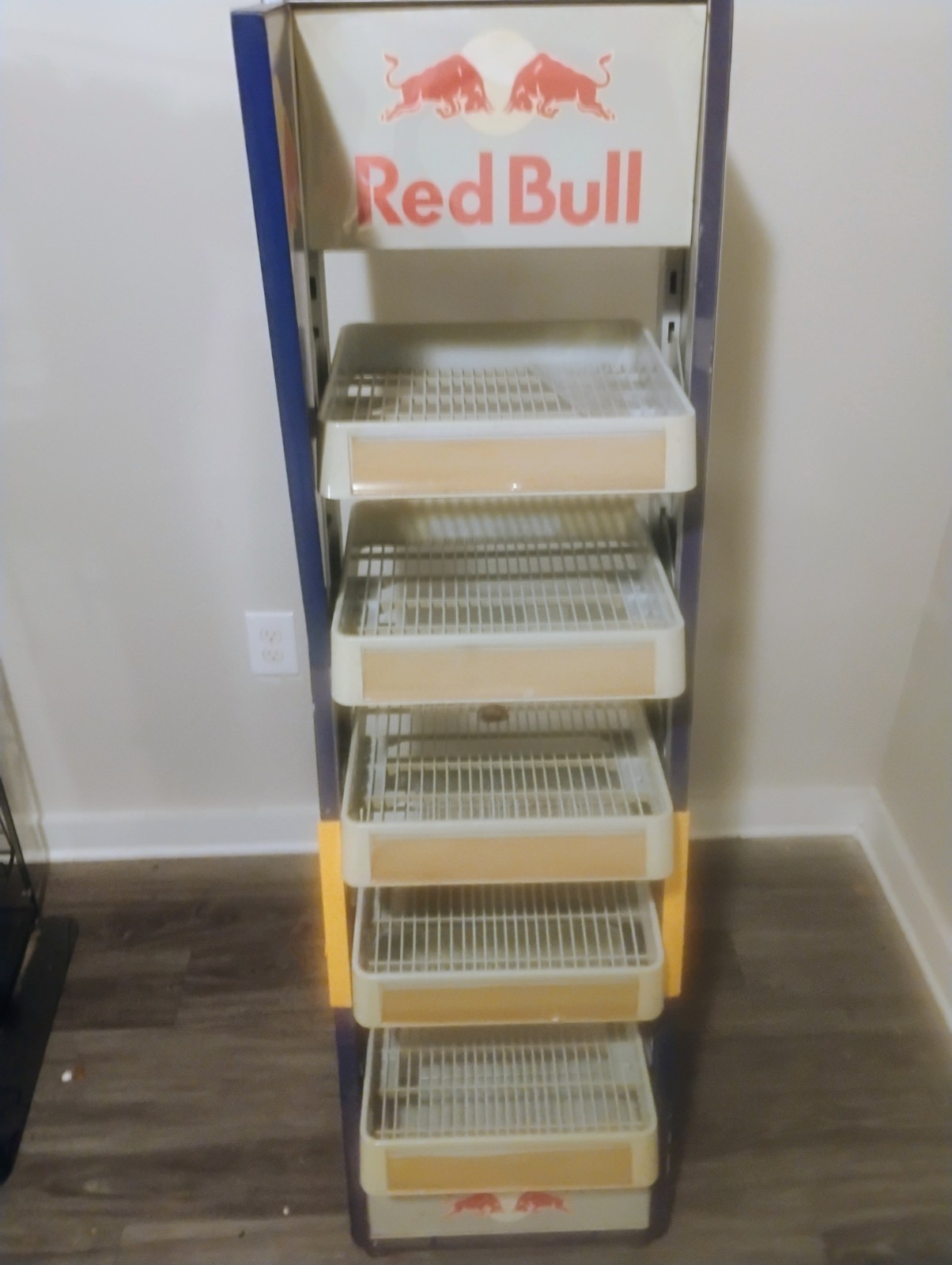 Red Bull Roll Around Rack with 5 shelves