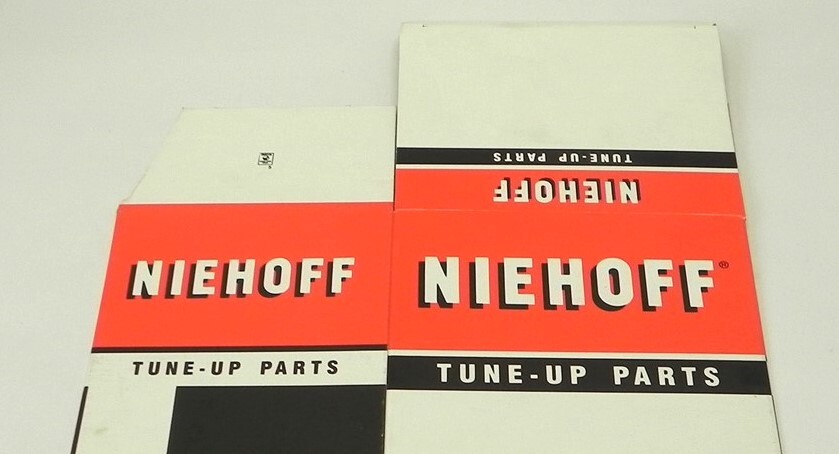 VINTAGE NIEHOFF TUNE-UP PARTS DISPLAY BOX *BOX ONLY* #286N 6.50″x4.50″x5.50″ NEW