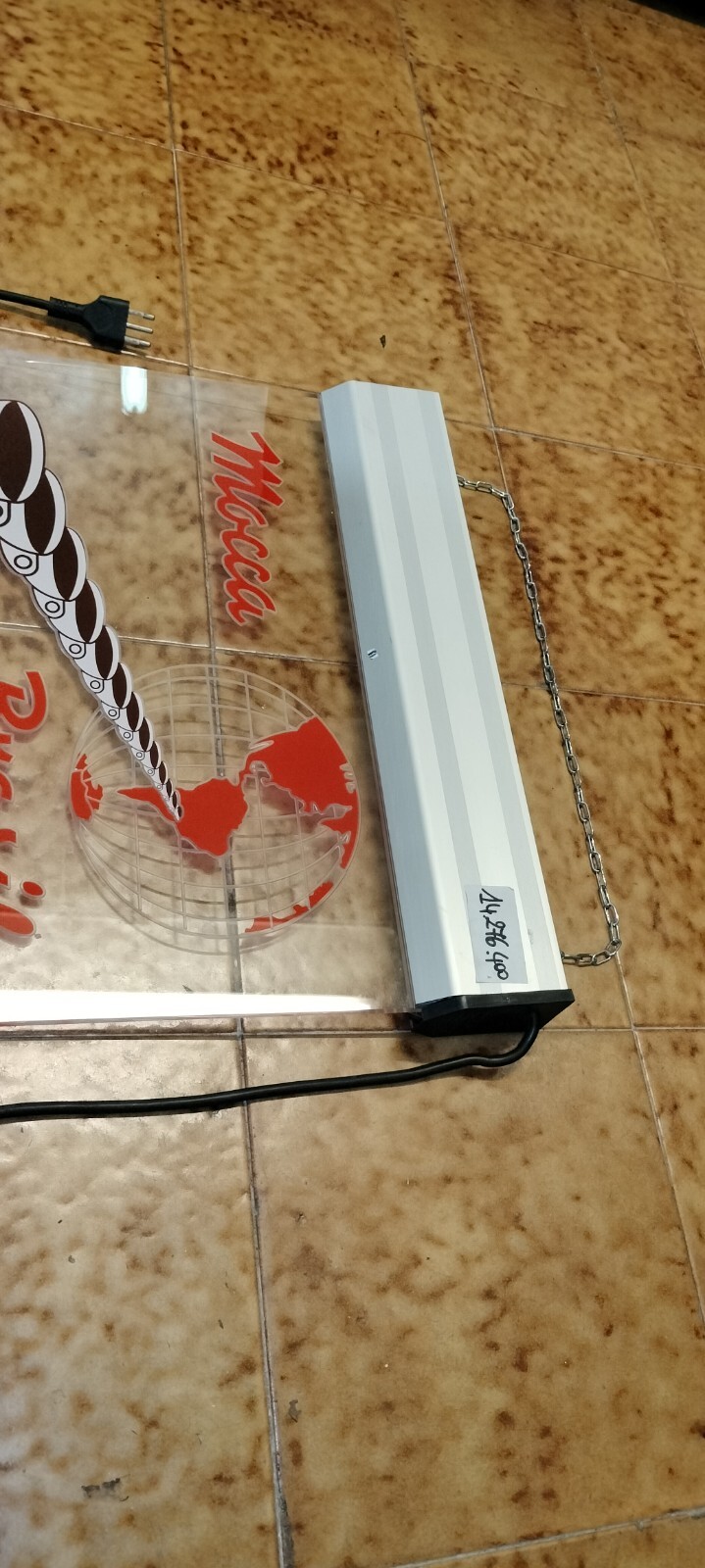 Very Rare Coffee Mocca Brasil Advertising Light Sign Table Working