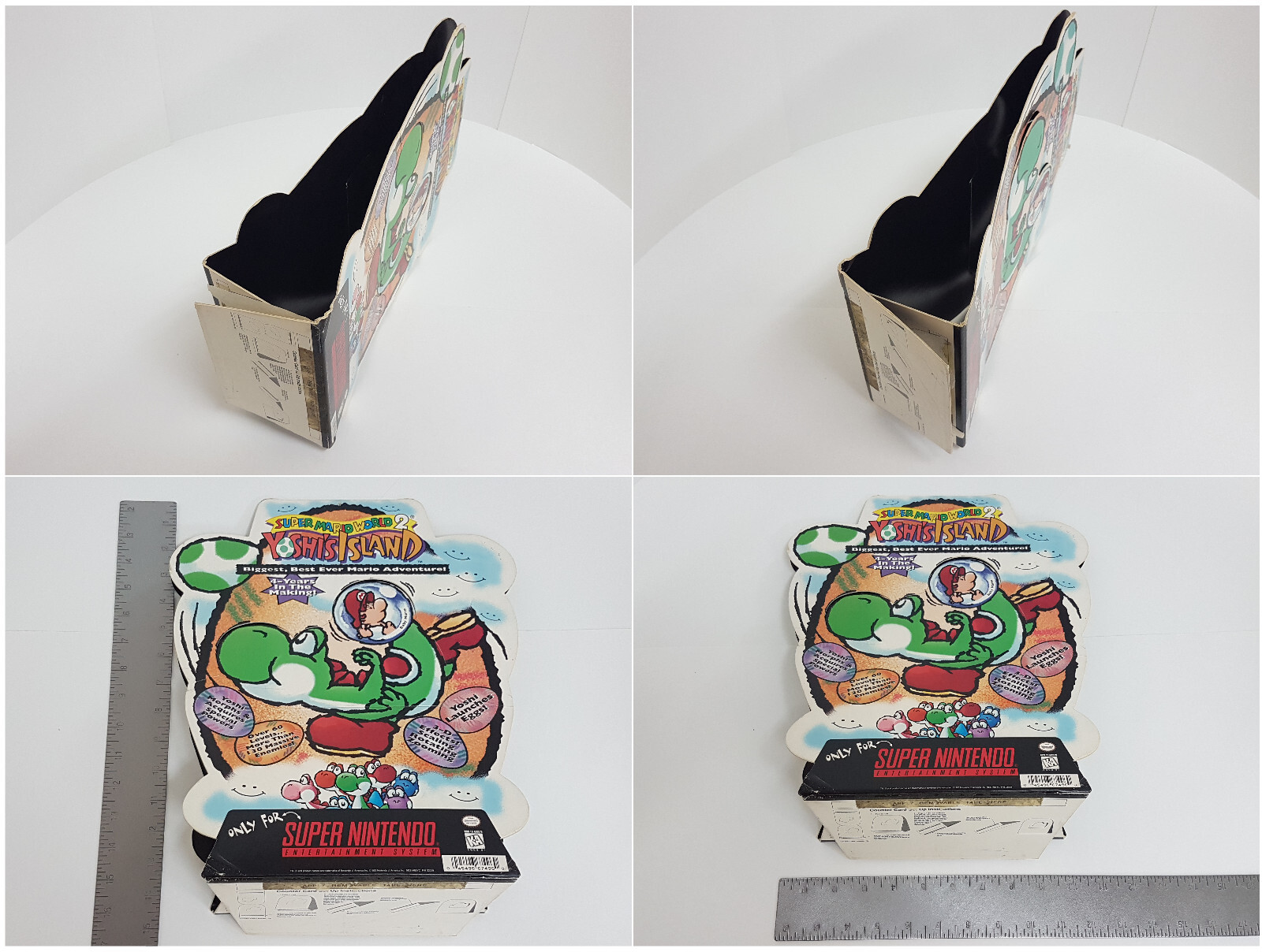 Super Mario World 2 Yoshi’s Island SNES Store Promo Display Box *Please Read*