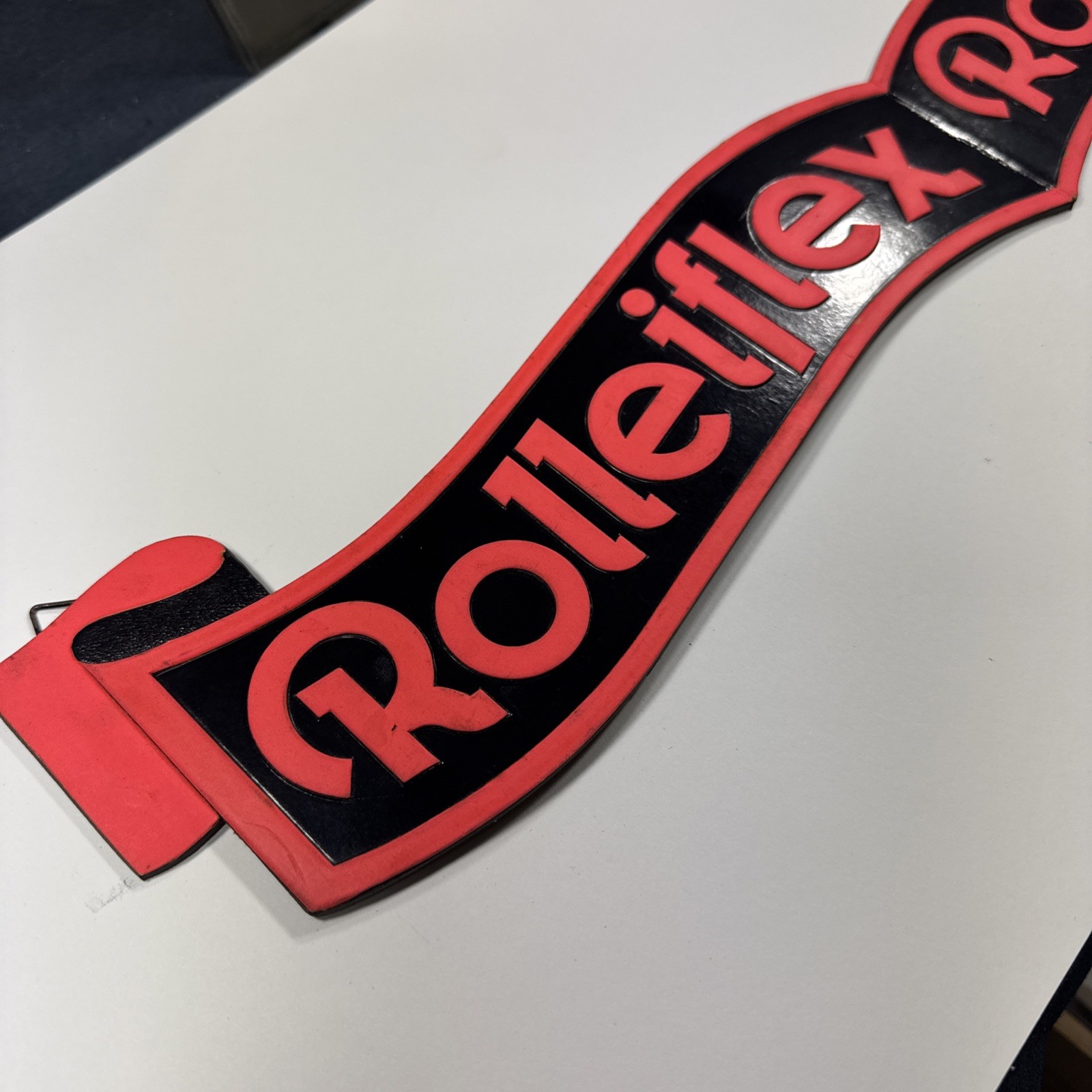 Rolleiflex Rolleicord Store Display Advertising Sign Folding Red and Black 1970s