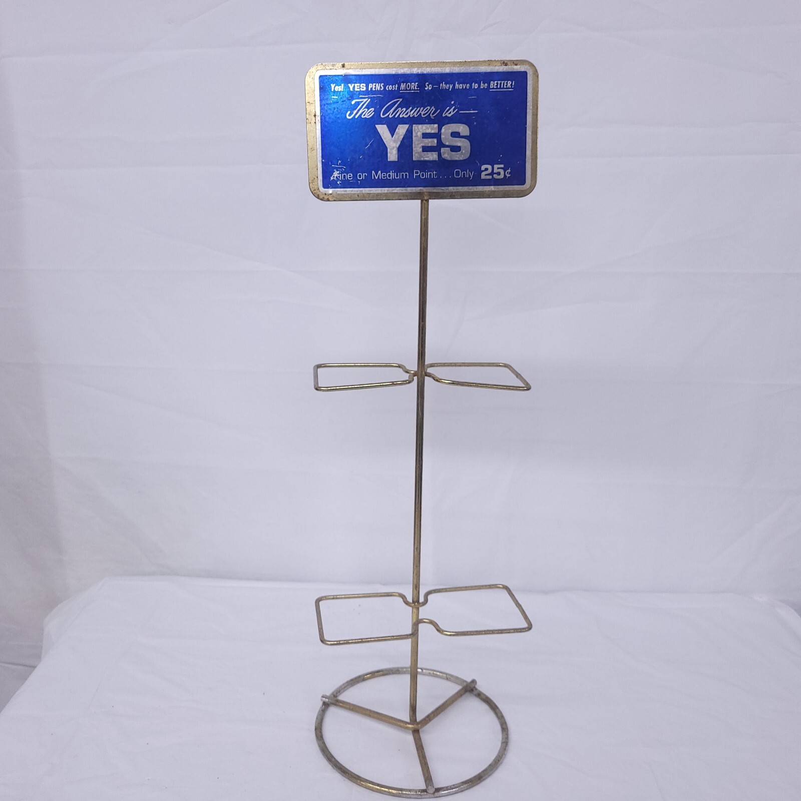 Pen Advertisement Rack Vintage Metal