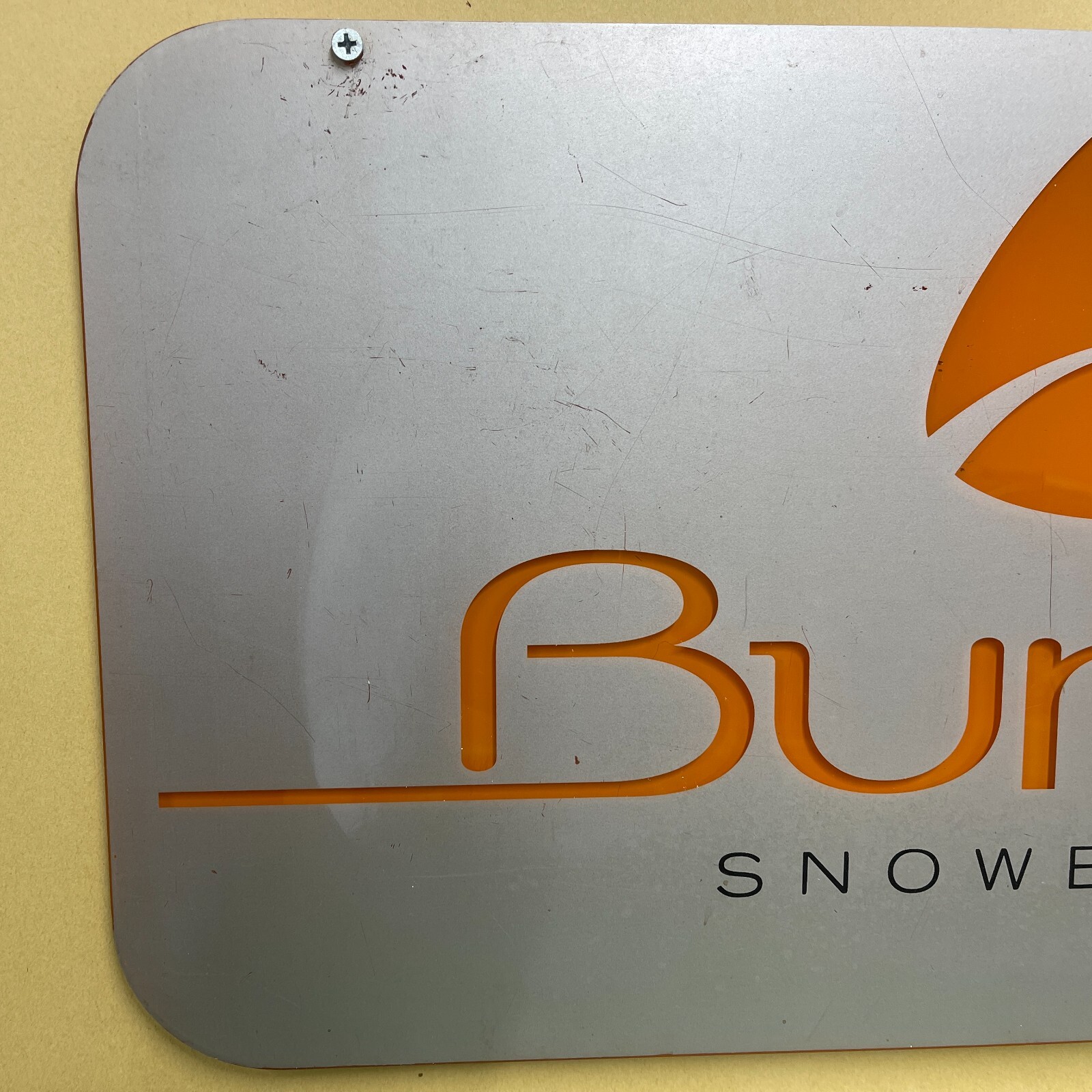 Burton Snowboards Vintage Authorized Dealer Wall Sign Old logo Store Dsplay Shop