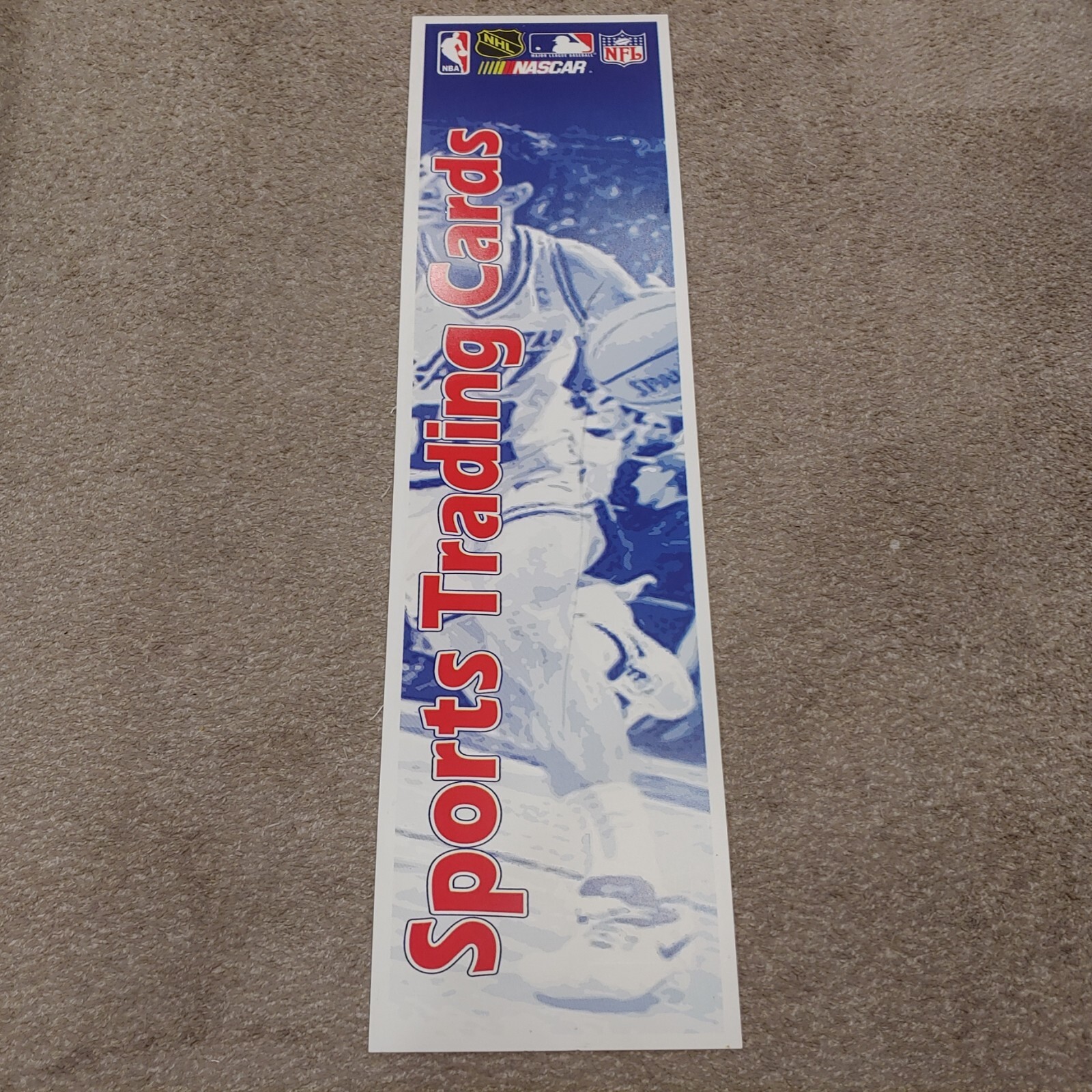 Sports Trading Cards Store Display Plastic Sign 42″ Tall Basketball Player