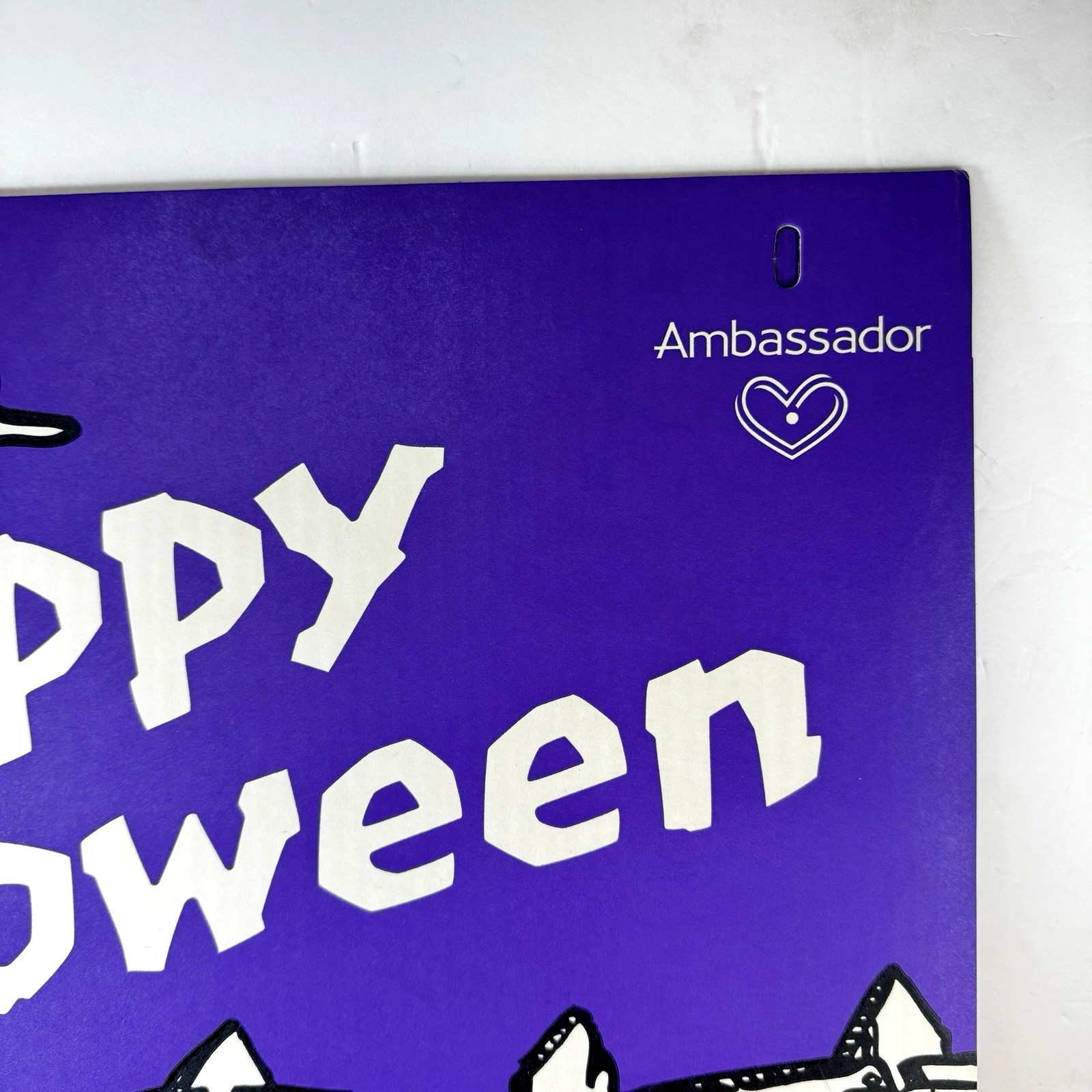 Vintage 1990s HAPPY HALLOWEEN Large Store Display Double Sided 26 x 20