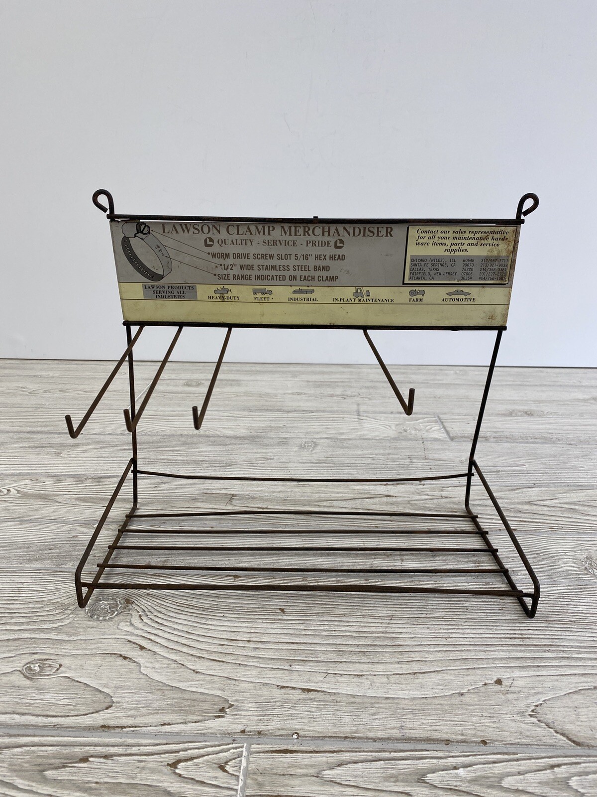 Vintage 1960’s Lawson Hose Clamp Point Of Sale Display 14”x12”x8” *RARE* /rw