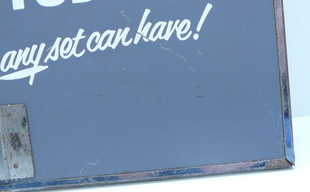 GE Gray & White We use Television Mirror(cracked) Advertising Sign Display [L]