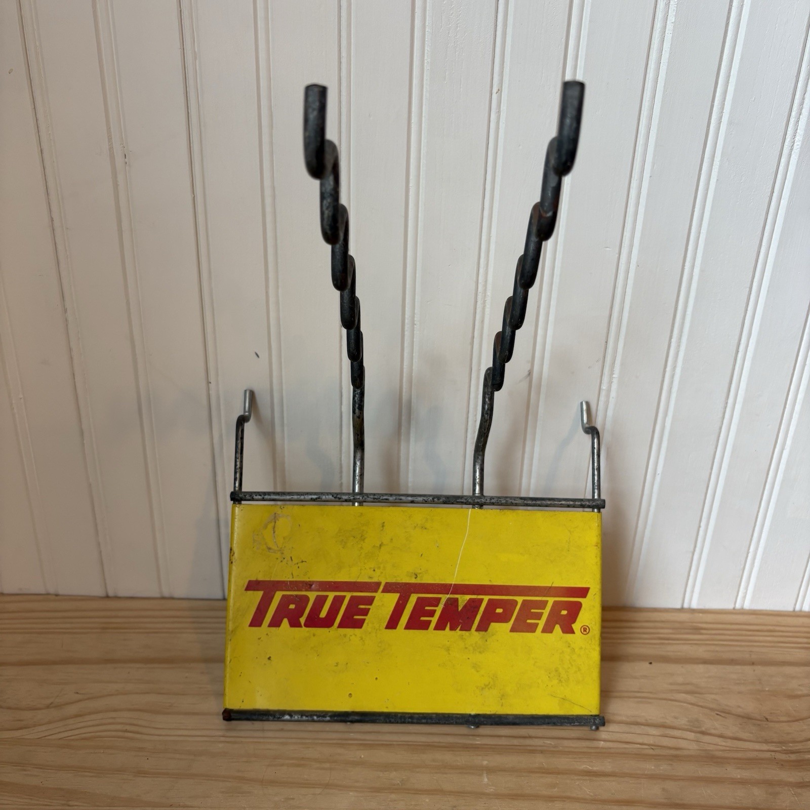 Old Hardware Store Vtg True Temper Advertising Peg Board Axe Display Sign Tool