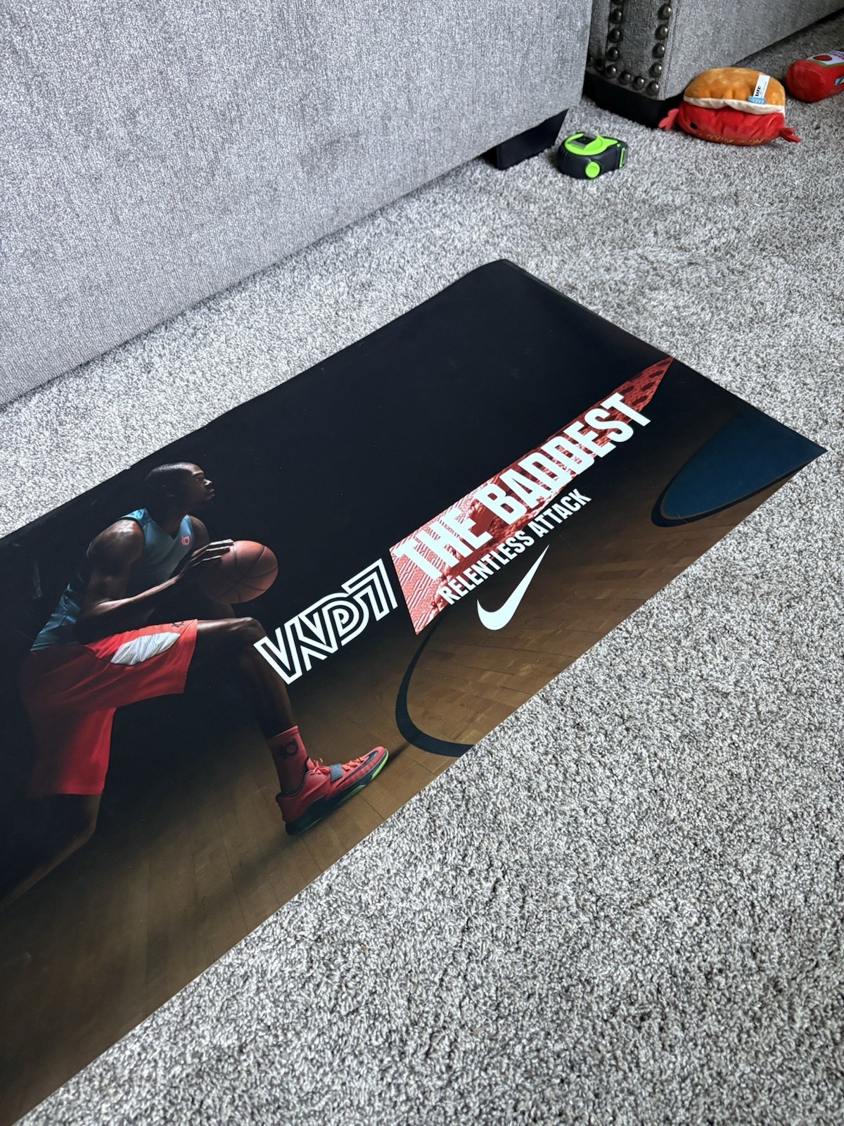 NIKE KEVIN DURANT KD 7 PROMO FOOT LOCKER STORE DISPLAY POSTER SIGN RARE 2014