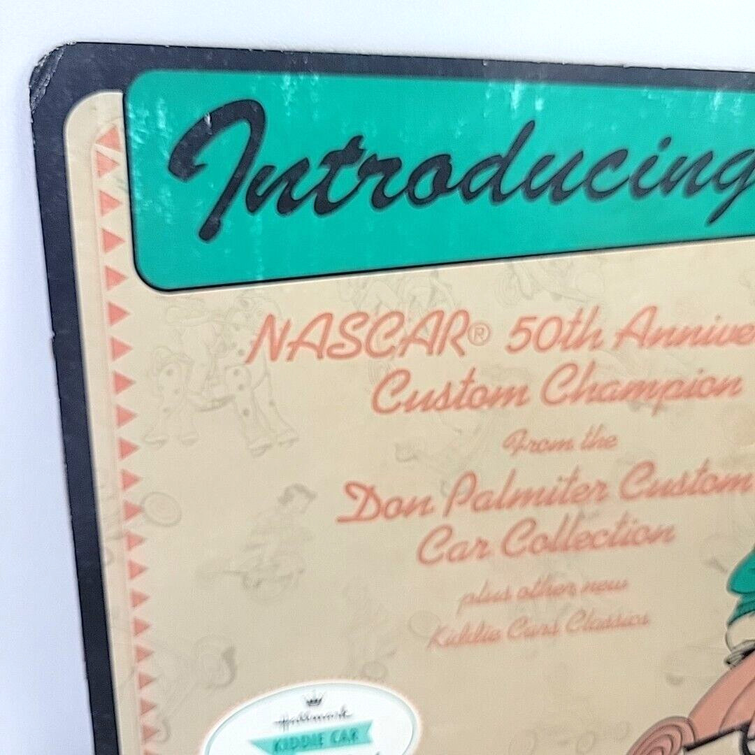 Hallmark NASCAR Diecast Sign Kiddie Car Classics Store Display Don Palmiter Car