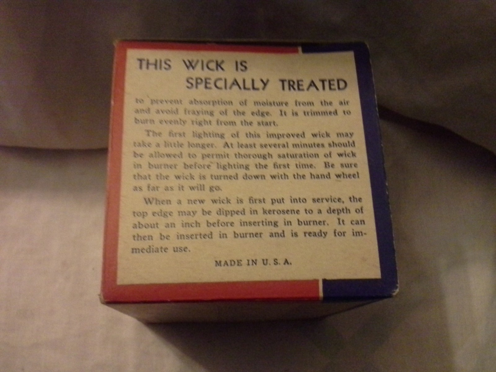 Vintage Stove Wick Repair Part Clean Flame Kerogas Brand # 220 New in Box