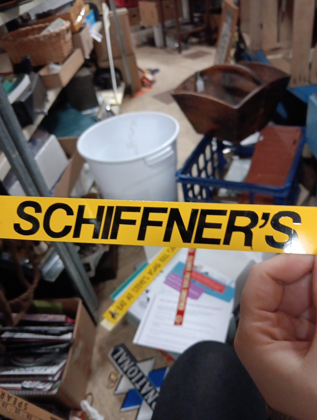 SS Tin Eat Schiffners Sweet Sausages Sign
