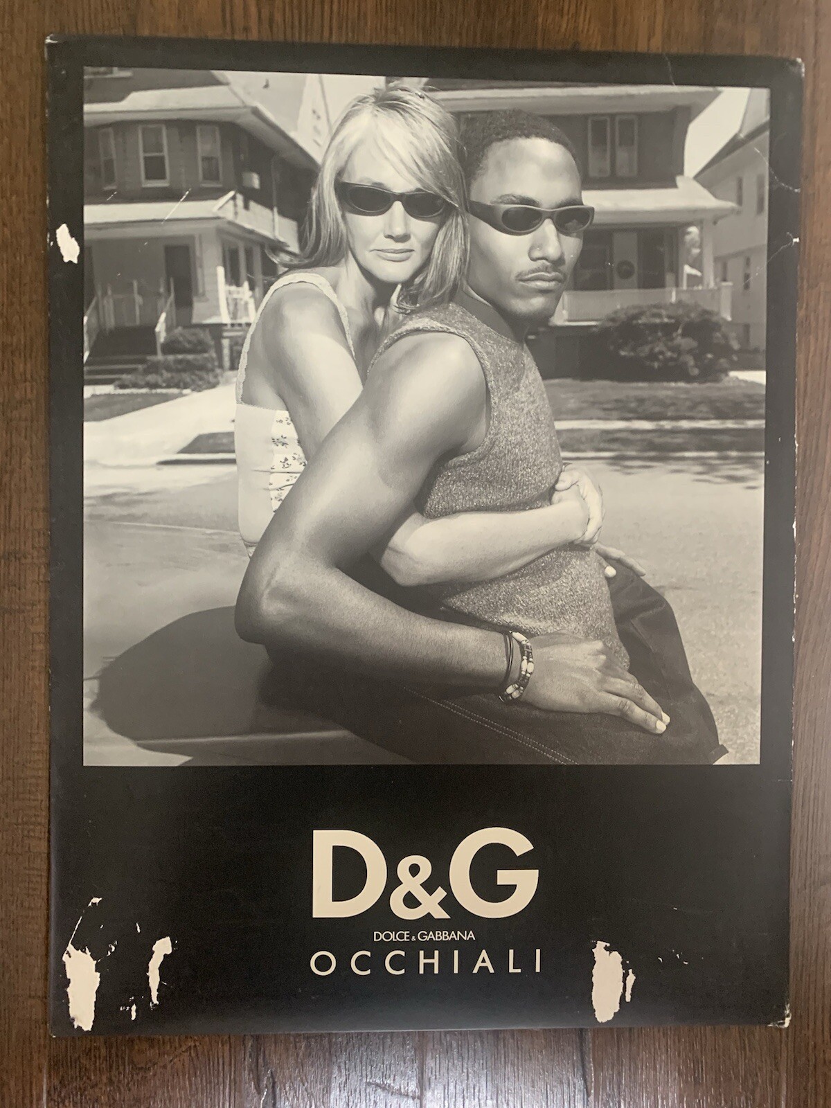 DOLCE & GABBANA Eyeglasses Poster Store Display Cardboard Countertop Stand Italy
