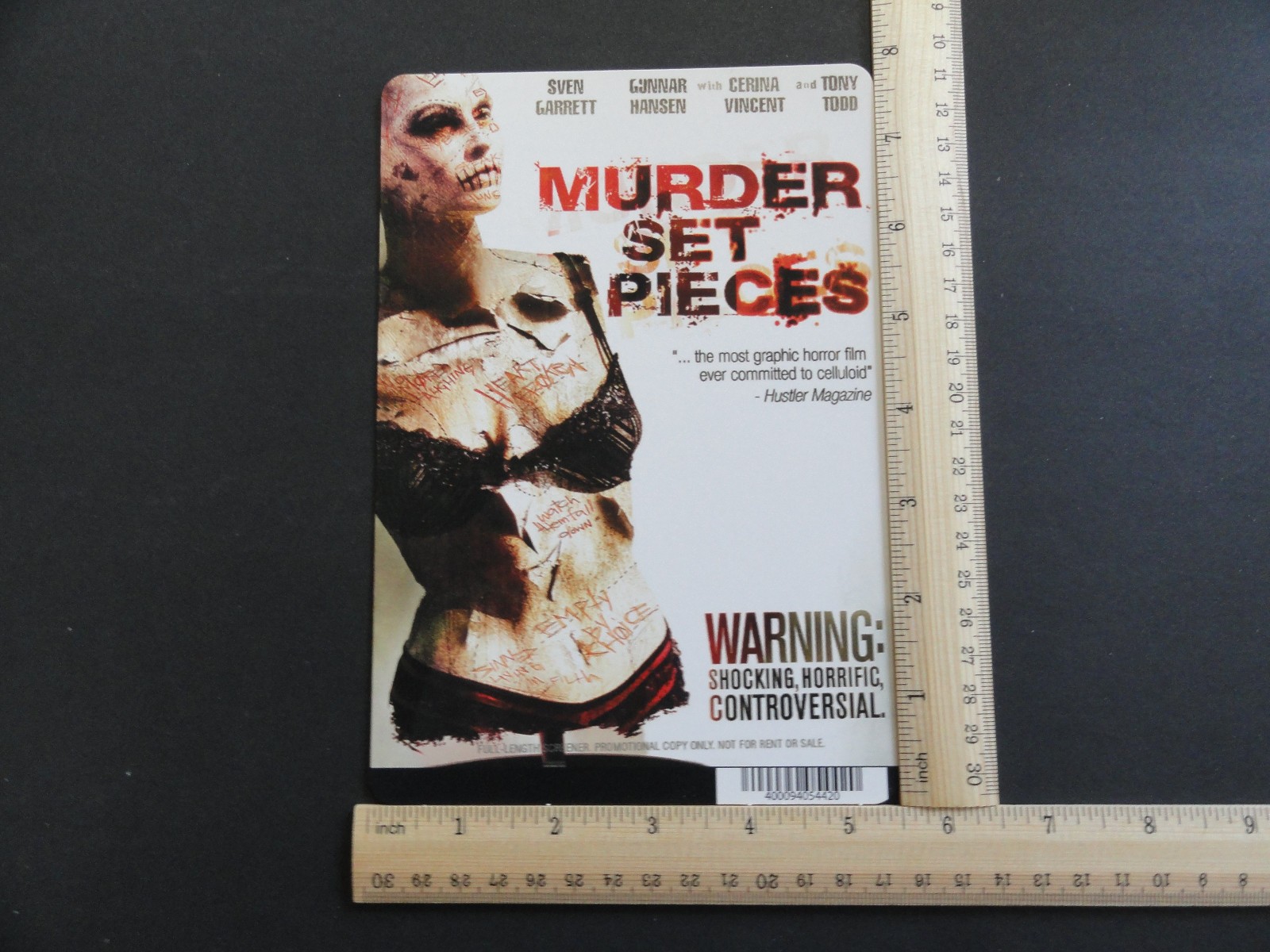 MURDER SET PIECES BLOCKBUSTER VIDEO STORE BACKER CARD