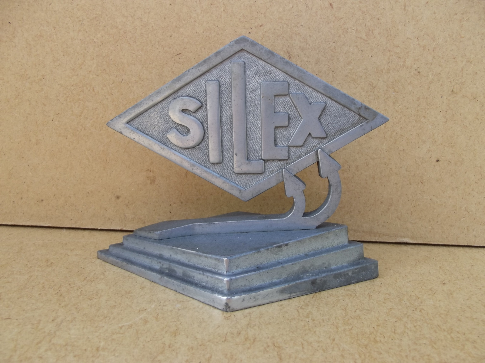 SILEX Antique Advertising Flint Metal Paper Press Art Deco Period