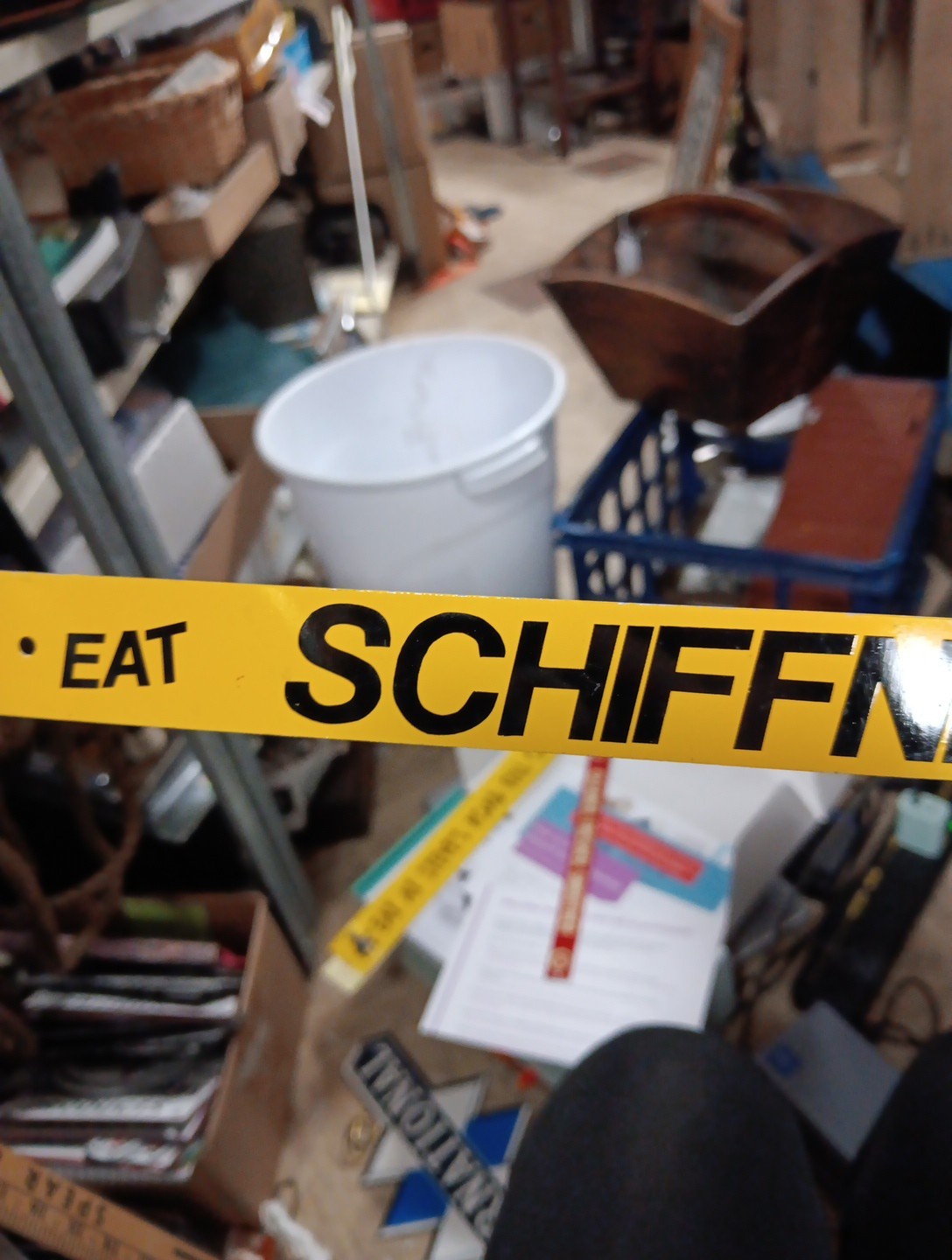 SS Tin Eat Schiffners Sweet Sausages Sign