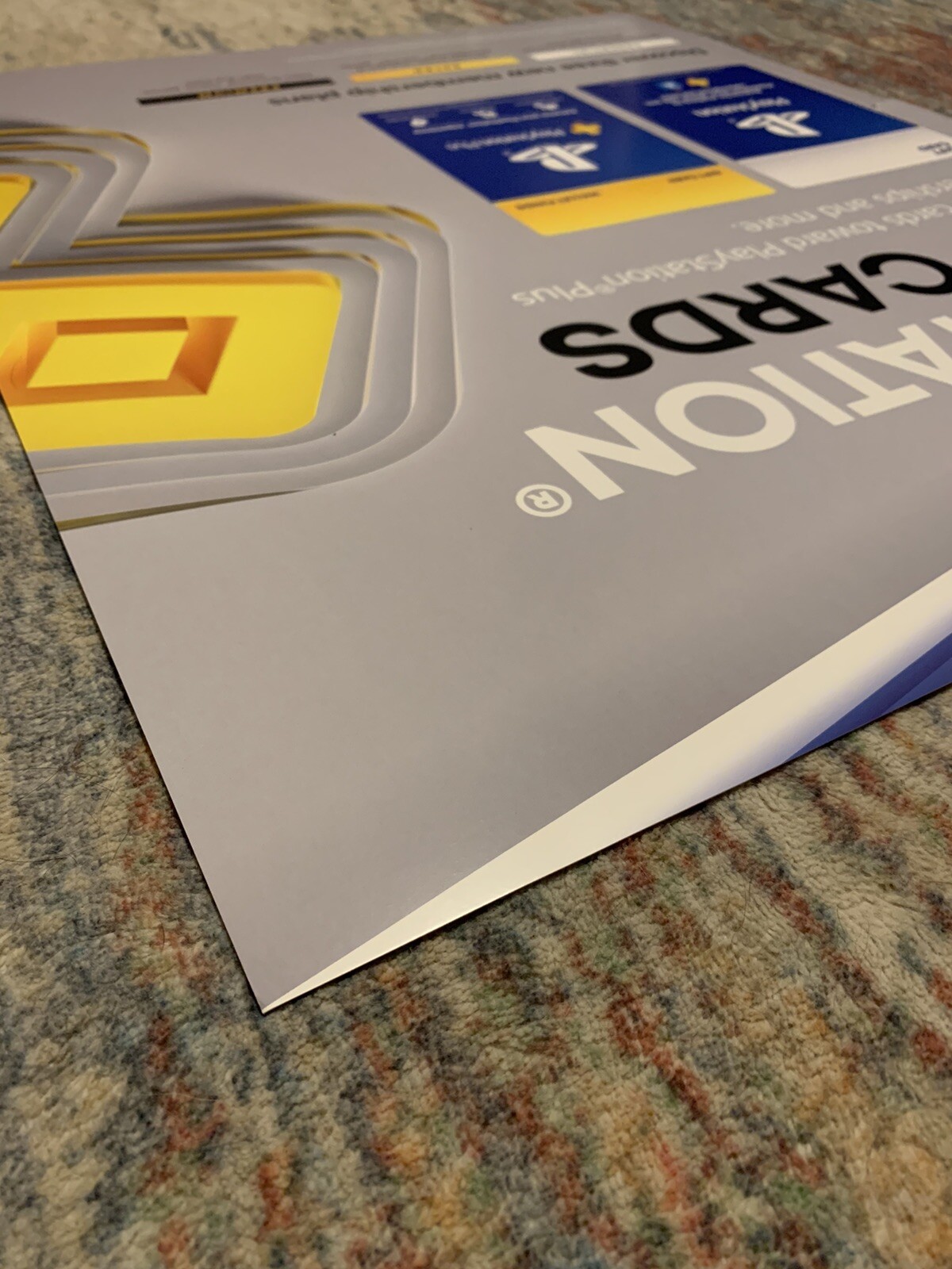 Playstation Plus Gift Card Promo Store Sign Advertisement GameStop Display Ad