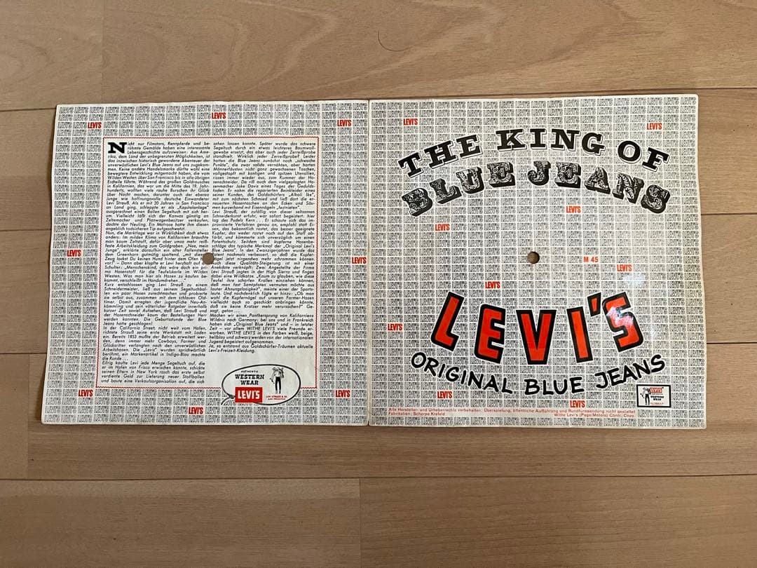 Original 60s Vintage Levi’s Big E Banner Poster Tonneau Sheet collection rare