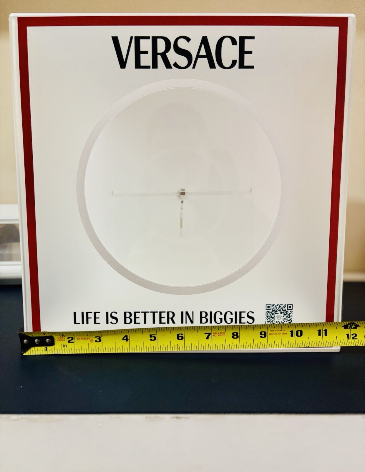 Versace Plastic Eyewear Presentation Box Single White/Red Holds 1 Sunglass