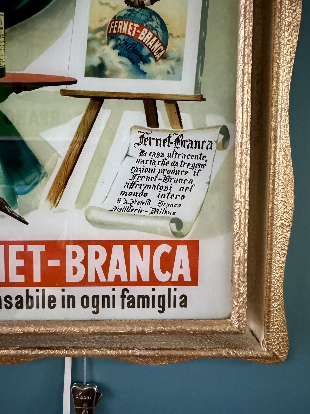 Original FERNET BRANCA Light Sign – Vintage 1948