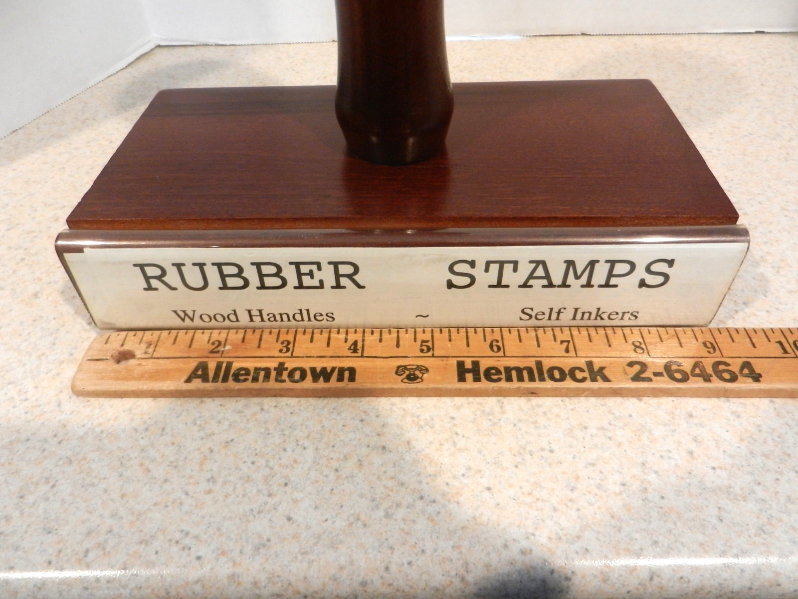Vintage Large Wood Rubber Hand Stamp Store / Sales Display