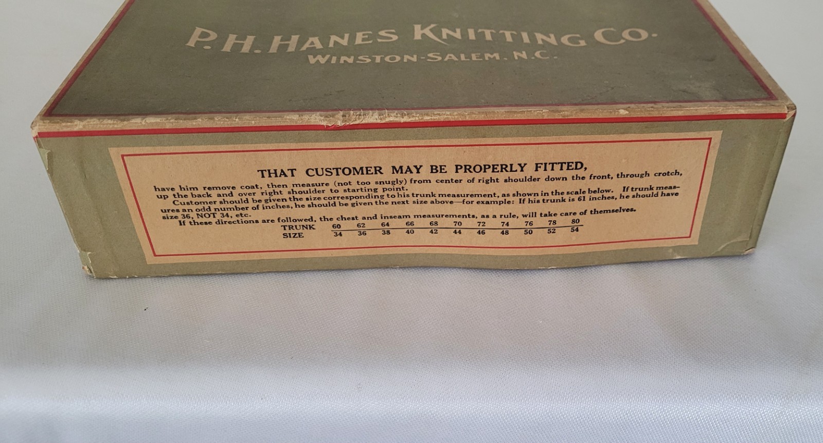 1920/30’s Hanes Elastic Knit Underwear Display Box from General Dry Goods Store