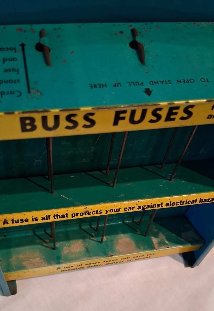 Buss Glass Tube Fuses Advertising Metal Store Display See Photos & Description