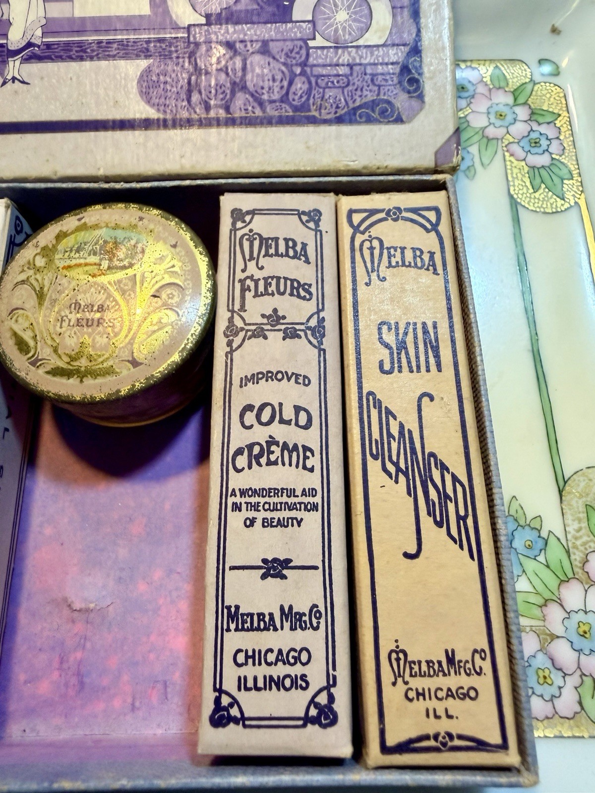 Vintage 1920s Melba Cosmetics Store Display Vanity Boudoir Decoration