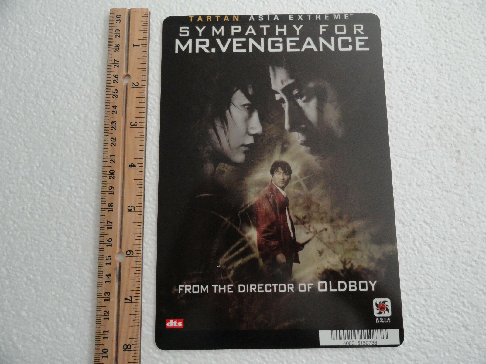 SYMPATHY FOR MR. VENGEANCE – BLOCKBUSTER VIDEO BACKER CARD 5.5″X8″ – NO MOVIE
