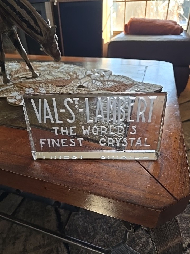 Val St Lambert crystal Store Display.