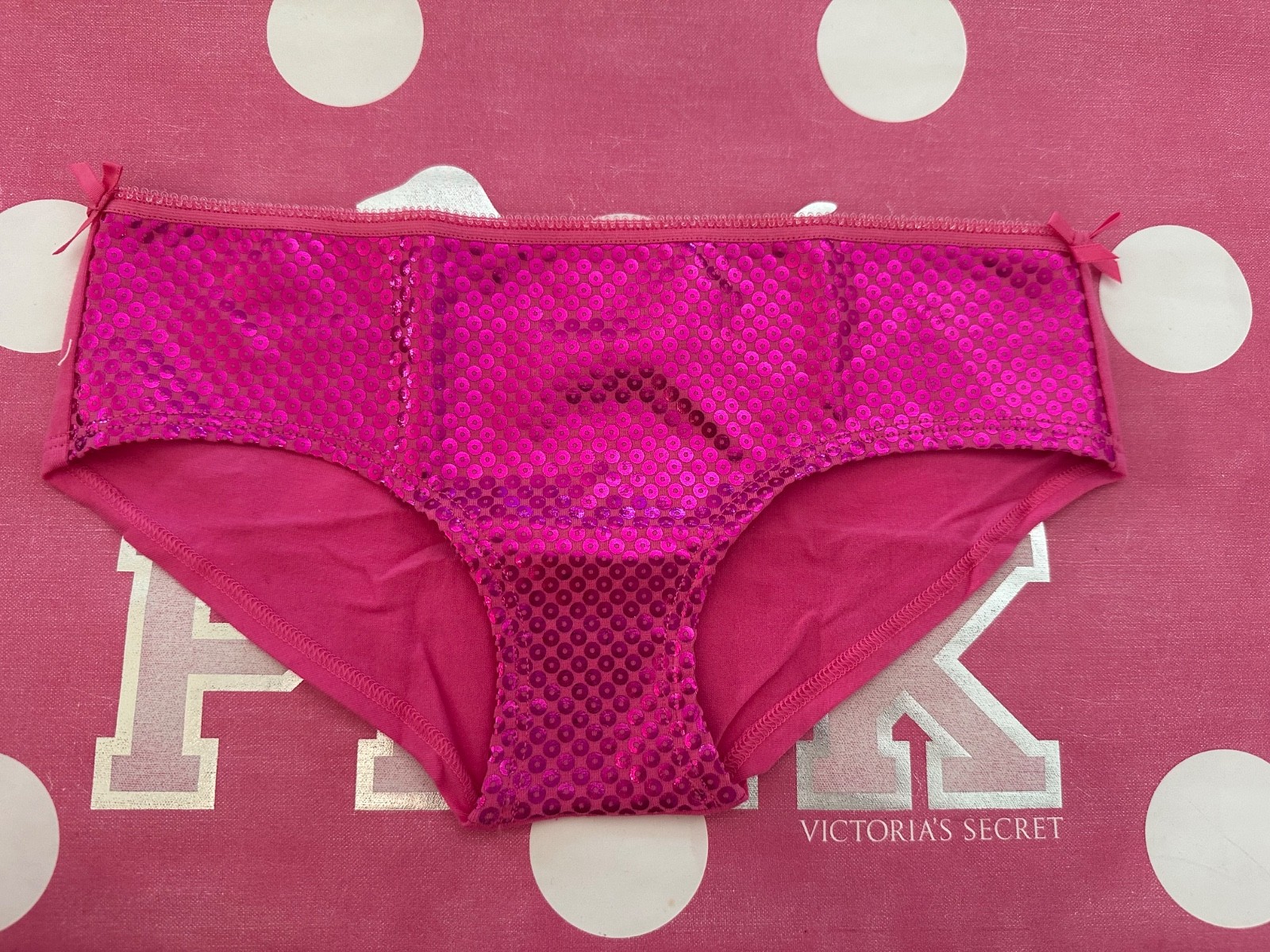NWOT Limited edition Victoria’s Secret PINK Extra Low Rise Hipster Hot Pink XS
