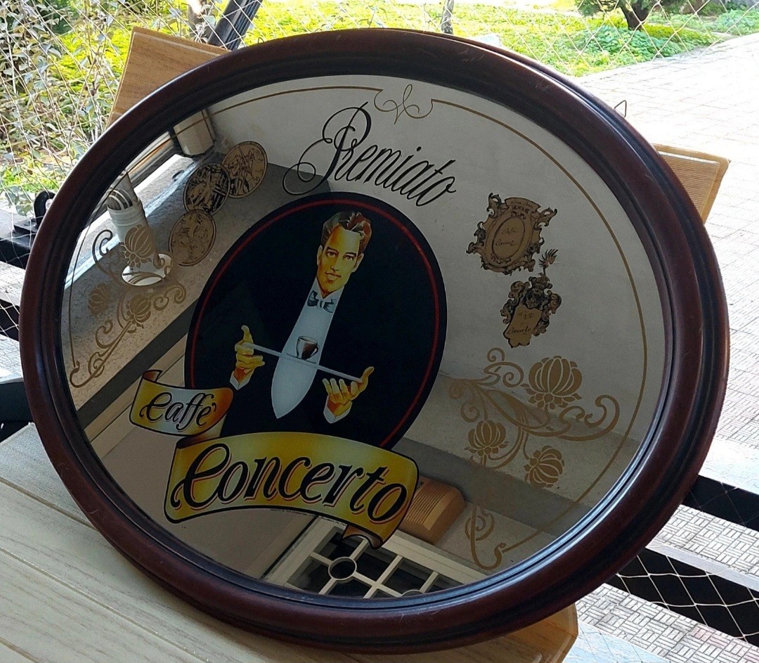 Vintage Award Award Awarded Coffee Concert Advertising Mirror Original/No Reproduction