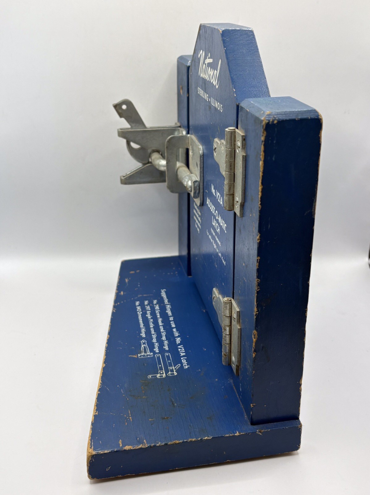 Vintage Hardware Store Display National Sterling ILL Salesman Sample Gate Latch