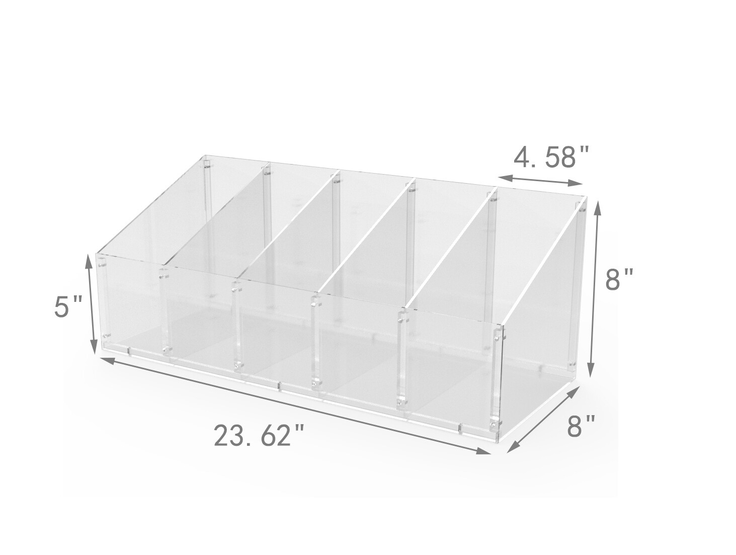 Clear Cany Bin Coffee Bin Display Coffee Rack Divider Literature Holder Stand