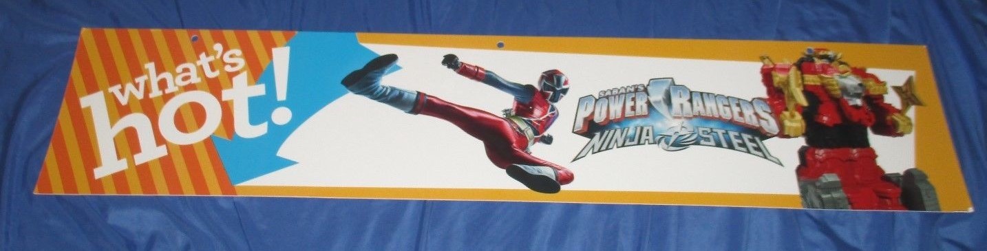 POWER RANGERS Ninja Steel Toys R Us Exclusive Display/Sign Lot (LARGE 4′ Sign)