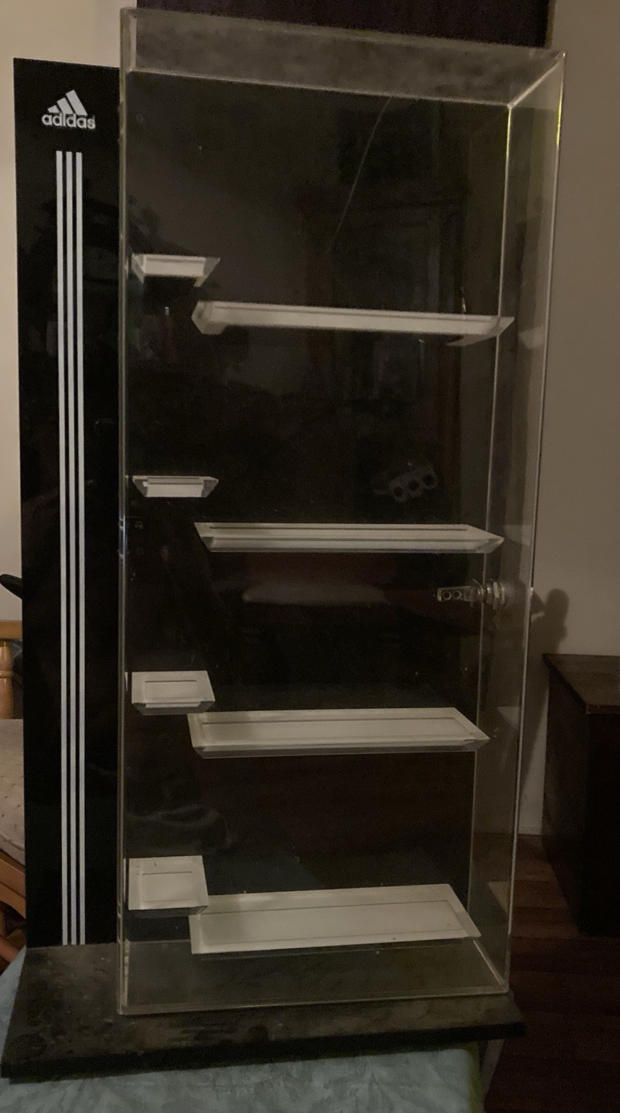 Adidas Store Spinner Display Rack – 28x15x12. 2 Sided, Opens/closes/2 Locks
